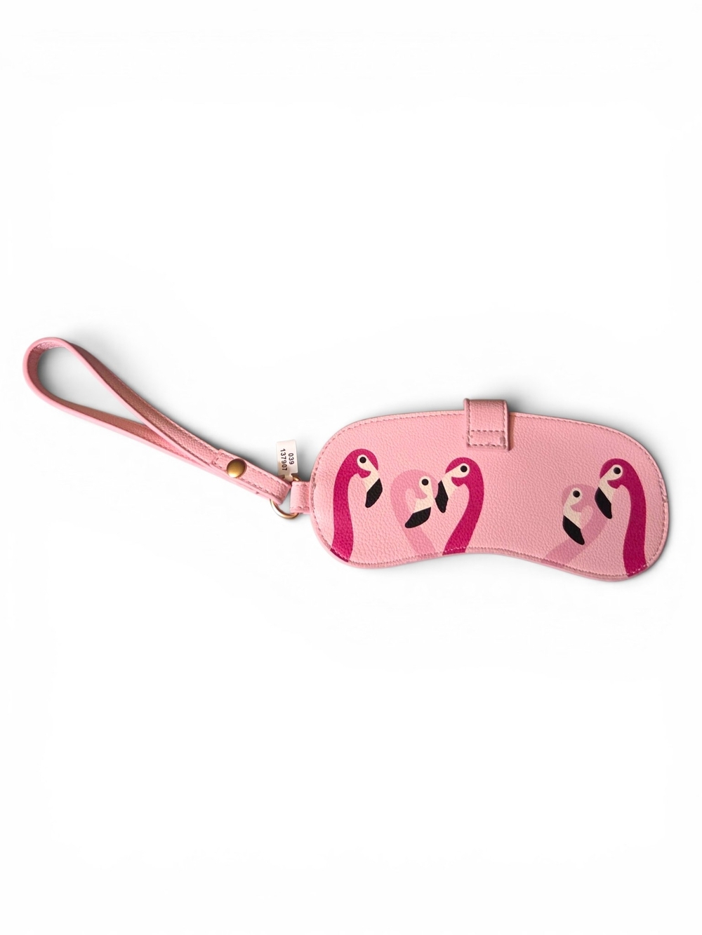 thirty-one Pink Flamingo Faux Leather Sunglasses Case Wristlet Pouch NWT